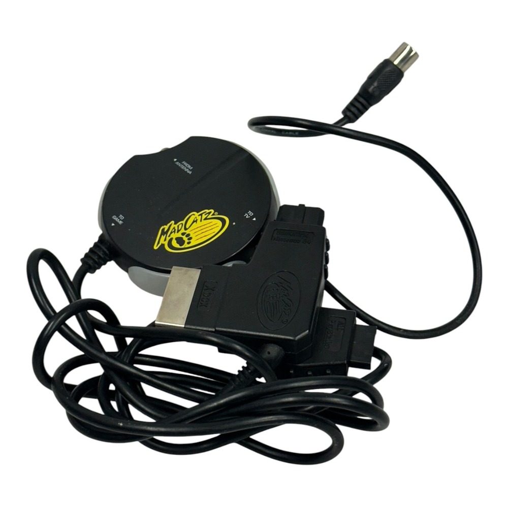 Mad Catz Universal RF Adapter 6004 for Xbox PlayStation N64 GameCube Black